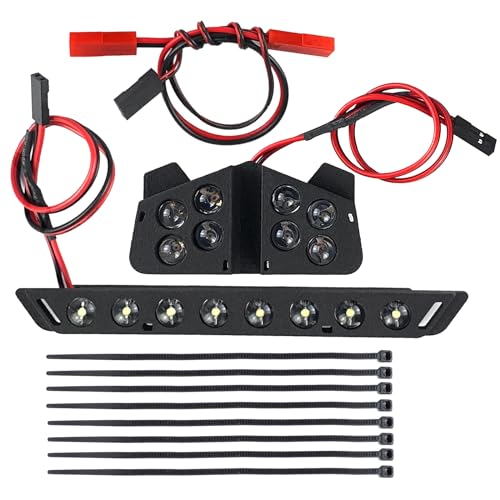 RCLIONS RC Car Light Kit Headlight Taillight Lights LED Bumper Lamp Upgrade Parts for 1/8 TRX Maxx Slash 6S 4X4 Short Course Truck