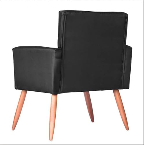 Poltrona Nina Platinum Decor Courino Preta