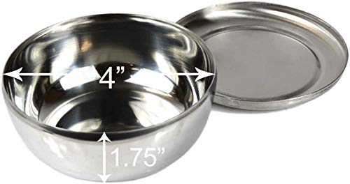 Soltreebundle Set Of 5, Korean Stainless Steel Rice Bowl With Lid Set, Korean Kitchen Restaurant, Multi-Purpose Stainless Steel Hygienic Sanitary Bowl + Lid Set #TOP2