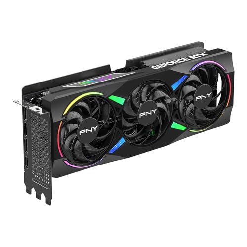 Image of PNY NVIDIA GeForce RTX 5070 Ti Epic-X ARGB Triple Fan, Graphics Card (16GB GDDR7, 256-bit, Boost Speed: 2452 MHz, PCIe 5.0, HDMI /DP 2.1, 2.98-Slot, NVIDIA Blackwell Architecture, DLSS 4)