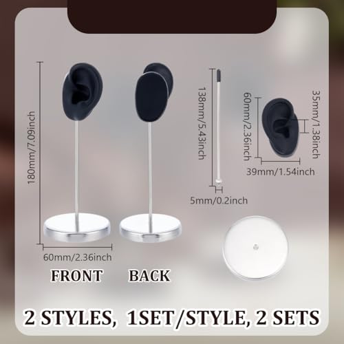 Présentoir pour boucles d'oreilles en silicone avec base ronde