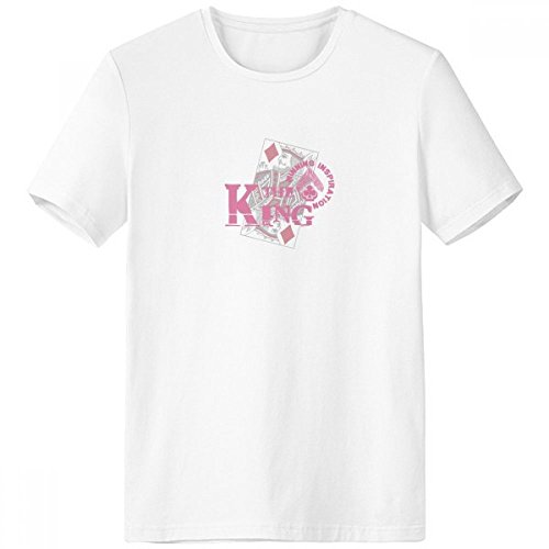 T-shirt Roi Jouer blanc motif de cartes un cadeau homme idéal en XL