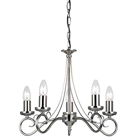 BINX 5 Way Antique Silver Chandelier Cover
