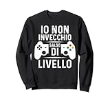 gaming videogiochi controller giocatore salgo di livello felpa