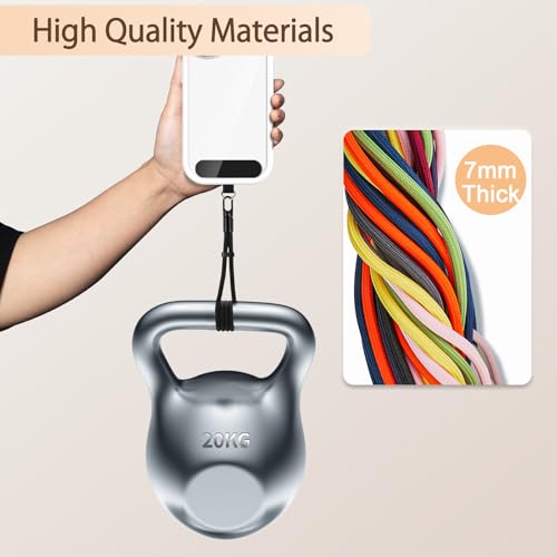 Correa ajustable para teléfono universal: cordón de cuello negro 6
