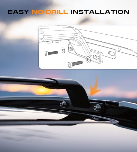 Image of Roof Rack Cross Bars Fit for 2016-2022 Honda Pilot with Side Rails, Easy Install & Disassemble 220 lbs Aluminum Crossbars Cargo Carrier, Rooftop Accessories for Bike Kayak Skis Luggage