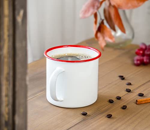 Taza grande clásica Red Co de metal esmaltado 22 oz miniatura 5