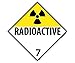 Sign, PLACARD, RADIOACTIVE 7, 10 3/4X10 3/4, PS VINYL (13 Pack)
