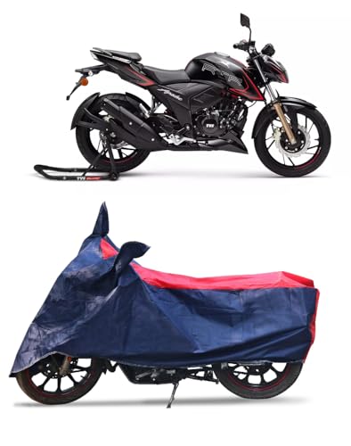 Image of TVS Apache RTR 160V Two Wheeler Cover - Dustproof - UV Protection - Waterproof Bike Body Cover (Blue,Red)