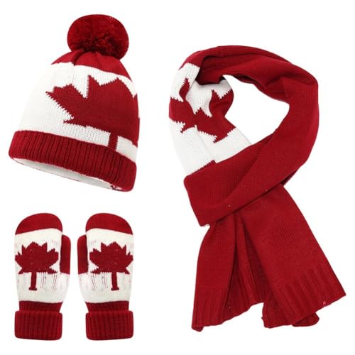 Conjunto de 3 piezas de punto con bufanda para regalar en invierno 6