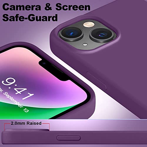 Image of MIDOS Back Cover Compatible with iPhone 14 Plus Case Liquid Silicone Full Protection Shock Proof Back Cover for iPhone 14 Plus (2022) 6.7 inch (Deep Purple)