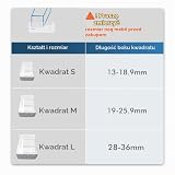 Shinfly 24 nakładki na nogi krzeseł, kwadratowe, transparentne, 19–25.9 mm