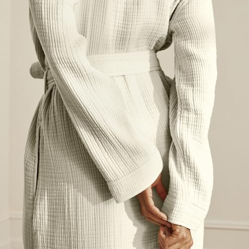 Image of BOLL & BRANCH Dream Robe - 100% Organic Cotton - Ultra Soft, Lightweight, Breathable, and Pre Shrunk - Unisex