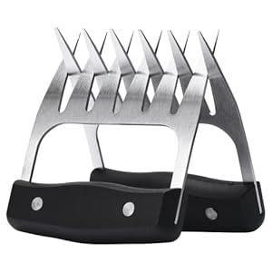 Grill Trade Metal Meat Claws – 1x4x4-Inch Bear Shredder Puller Tool for Shredding Pulled Pork, Chicken, Turkey, Beef – Non-Slip Grip Barbecue, Grilling Accessories for Kitchen or BBQ Party – Black