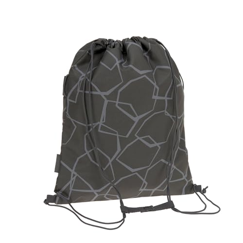 Sac à cordon Lässig School String Bag Bold Edges Grey avec bretelles ajustables souples
