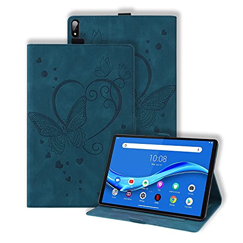 Rosbtib Funda para Lenovo Tab P12 Pro 12.6' (TB-Q706F/TB-Q706Z), Estuche Carcasa TPU PU Protectora con Función de Soporte Cover Smart Case para Lenovo Tab P12 Pro, Mariposa Azul