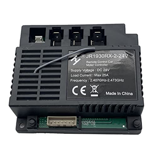 JR1930RX-2-24V 2.4G Black Remote Control and Receiver, for Kids Ride On Toys, 24V Control Box Motherboard Accessories Ride On Car Replacement Parts - Thumbnail 3