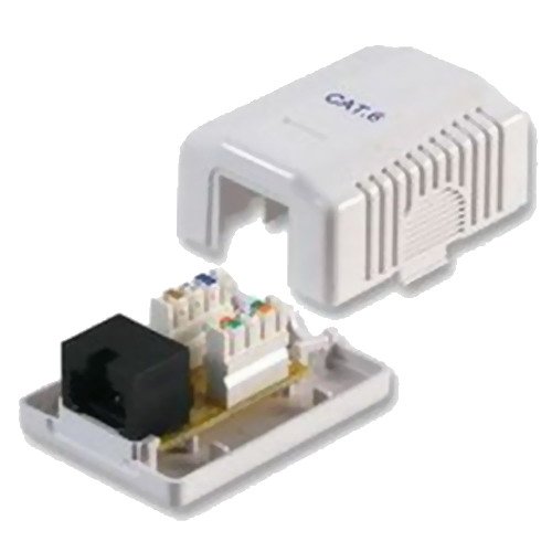 1 Port Surface Mount Cat 6 Face Plate