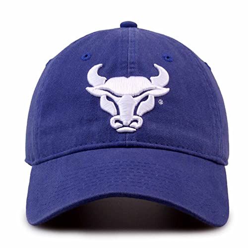 The Game NCAA Adult Relaxed Fit Logo Hat - Embroidered Logo - 100% Cotton - Elevate Your Style and Show Your Team Spirit (Buffalo Bulls - Royal, Adjustable)