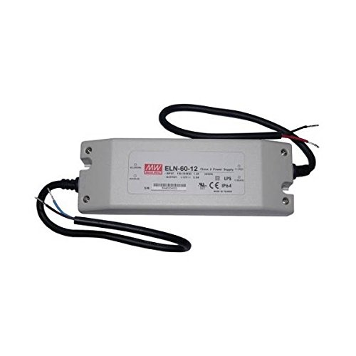Mean Well ELN-60-12 60W 12V 5A Power Supply LED Driver Water & Dust-proof