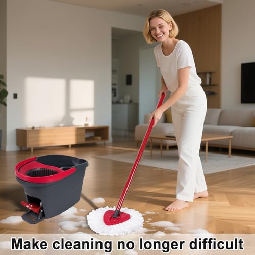 Image of 10 Pack Spin Mop Replacement Head Mop Refill Compatible with Ocedar Triangle Swivel Mops Microfiber Swivel Mop Refill,Deep Clean,Machine Washable and Easy to Replace