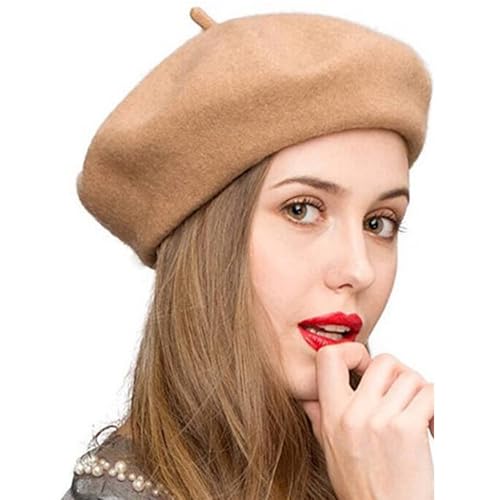 TRIXES Camel Barett - Klassischer französischer Stil - Wolle...