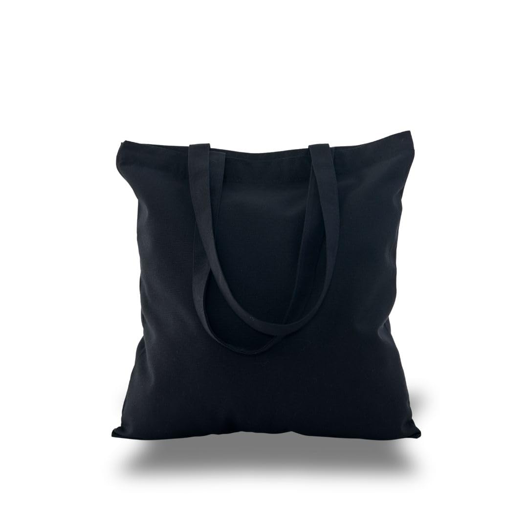 Zenloria Canvas Tote Bags 15x16 – 2 | 6 | 12 Pack Reusable Cotton Totes for Grocery, Crafts, DIY, Painting