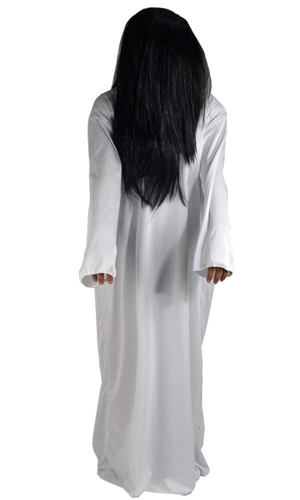 ご購入者様決定꒰未使用꒱貞子コスプレ 白装束ハロウィン ドッキリ企画お化け屋敷 XLサイズOK Amazon.co.jp: yuchurey 貞子 コスプレ 妖怪 幽霊 ウィッグとローブの2
