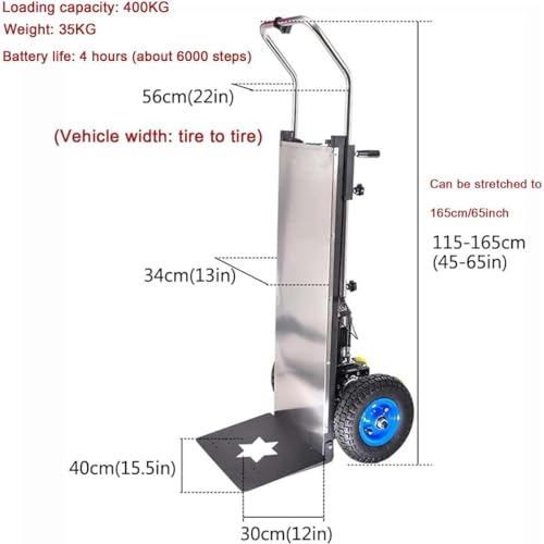 Carretilla eléctrica para escaleras con 400kg capacidad miniatura 3