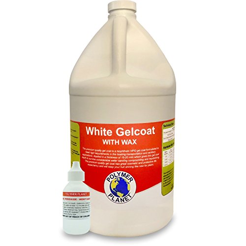 Polymer Planet White Gelcoat with Wax - Isophthalic NPG Gel Coat, Fiberglass Marine