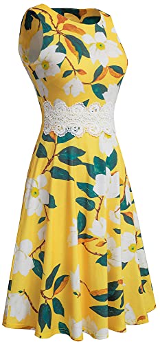 Image of HOMEYEE Women's Cocktail A-Line Embroidery Casual Party Summer Wedding Guest Dress A079