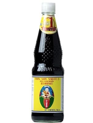 H'ealthy Boy Thin Soy Sauce 700ml – Naturally Fermented, Authentic Thai Soy Sauce, Premium Light SOYA for Stir Fry, Mari