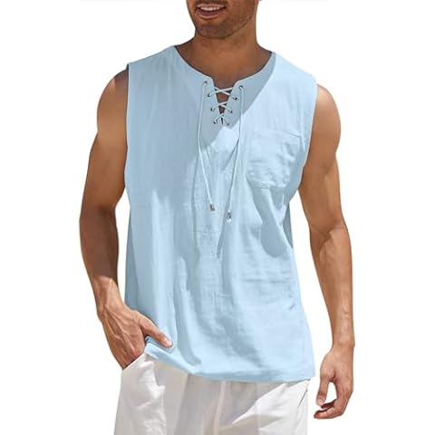 COOFANDY Men's Lightweight Cotton Tank Top Cover