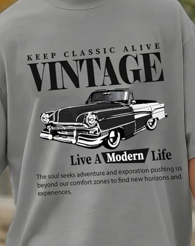 Image of AUSK Men's Half Sleeve Regular Tshirt, Graphic Print Round Neck Tshirt
