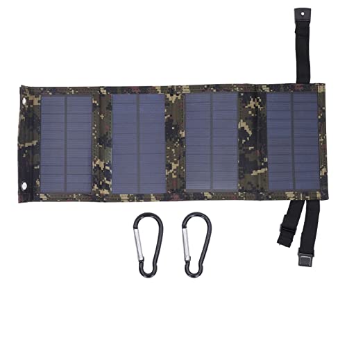 Folding Solar Panel Charger, 10W 5V Portable Folding Solar Panel Charger Kit IP65 Waterproof Foldable Solar Charger Board for, Energy Controllers (Camouflage)