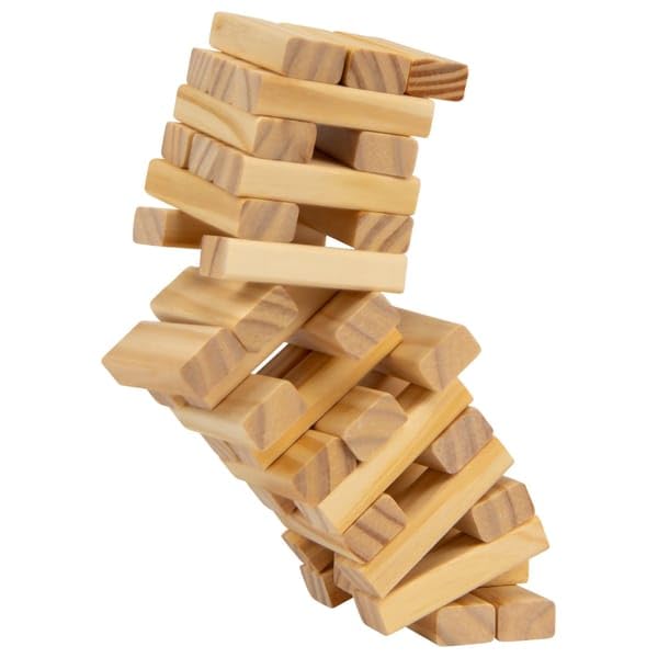 TVM Tumbling Tower Game| Wooden Blocks 54 Pcs Building Blocks | Stacking Tower Game Challenging Game| Wood Board Game Puzzle for Adults and Kids (B0CCS8FHX8) Amazon Price History, Amazon Price Tracker