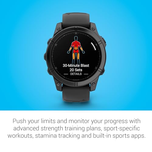 Image of Garmin fēnix E - 47 mm, AMOLED, Premium Multisport GPS Smartwatch, Long-Lasting Battery Life, Slate Gray Steel with Black Band