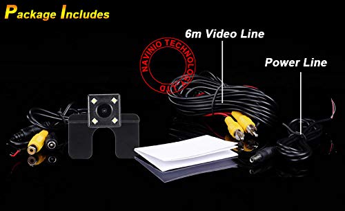 IP67 Car Rear View Camera with 4 LED Light Night Vision Back Up Camera for Nissan Micra/BMW Mini E46/VW Seat Altea Arosa ibiza Leon Toledo T3/Mercedes Benz E C CLS SLK AMG W202 W210/SAAB 93 95 - Image 4