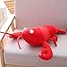 zcm Peluche Bambola 1pc 80 Cm Simulazione Aragosta Peluche Bambola di Peluche Animali Marini Aragosta Cuscino Creativo Morbido Giocattoli per Bambini 30/55/80 Cm