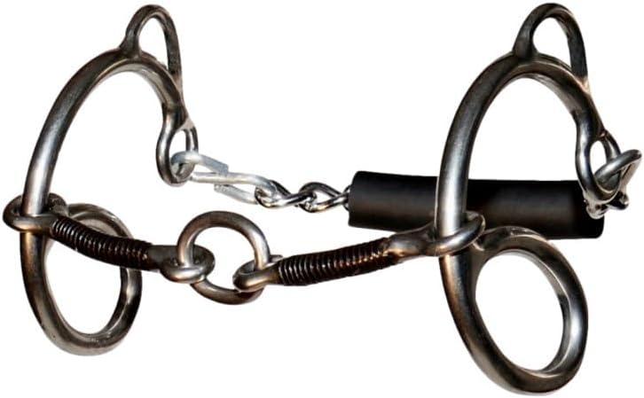 Reinsman 744 Sharon Camarillo Sweet Six Bit | Stage B Gag Action Bit with 5 1/2" 3-Piece Sweet Iron Lifesaver Mouth & 3" Cheeks | Transitional Training Bit for Large Horses