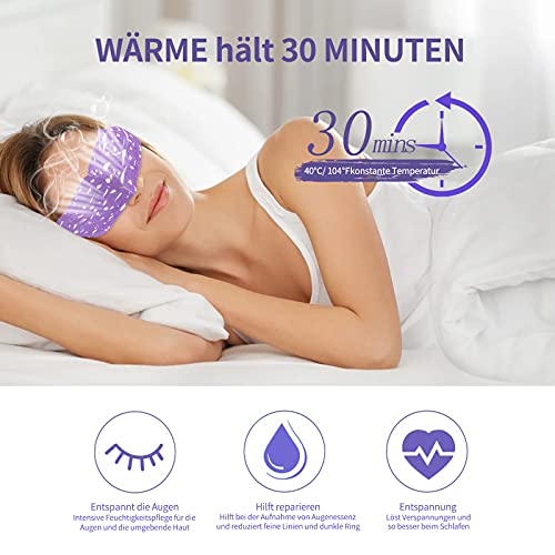 Verwarmend oogmasker, wellness, voor vermoeide ogen, droge ogen en zwellingen, Steam Eye Mask, oogverzorgingsmasker, verwarmd stoomoogmasker, slaap-oogmasker om te slapen, ontspant de ogen, 10 stuks - Image 3