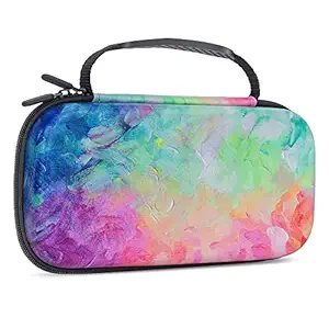 Carrying Case for Nintendo Switch with 20 Game Card Slots for Travel Cases Storage Bag Protective Hard Cover for Boys Girls (Cute Oil Painting) for Nintendo Switch Console Joy-Con & Accessories