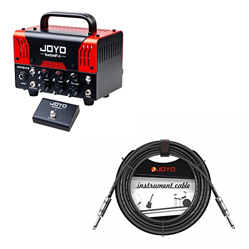 JOYO Jackman II Tube Amp Head Bundle with CM-04 Mono Audio Instrument Cable Straight-to-Straight