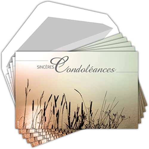 Pack of 5 Cards - Our Loving Thoughts Support You in Proof Leaves - French Made