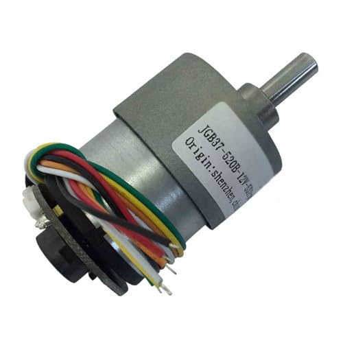Moteur courant continu 12V JGB37-520B encodeur rotatif et engrenages métalliques