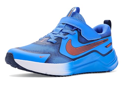 Nike Little Kid's Cosmic Runner Swoosh, Blue Crystal/Picante Red-Midnight Navy, 13C
