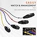 Phenyx Pro Wireless in Ear Monitor System, Quad-Channel Wireless IEM System (PTM-33) Bundle with 6Ft XLR Snake Cable
