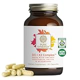 PURE SYNERGY D3 + K2 Complex | Vegan Vitamin D3 K2 Complex | Organic D3 Supplement with Vitamin K2 and K1 Plus Organic Whole Foods | Supports Bone, Brain, and Immune Health (60 Capsules)
