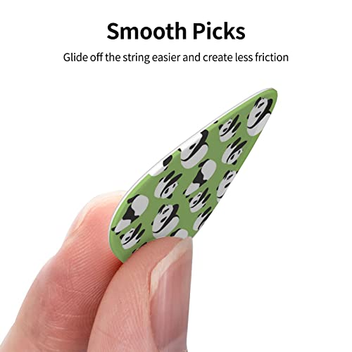 Ensemble de 12 médiators de guitare Panda à fond vert pour guitare acoustique, guitare électrique, contrebasse, ukulélé - Les Beatles, Paul McCartney, John Lennon, RIngo Starr, George Harrison Ensemble de 12 médiators de guitare Panda à fond vert pour guitare acoustique, guitare électrique, contrebasse, ukulélé – Image 4