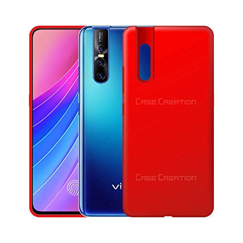 Image of Case Creation Luxurious OG Series for Vivo V15 Pro Case Cover,Anti-Dirty Slim Case Frosted Matte Cute Candy TPU Raised Bezel (Splash of Color) Back Cover for Vivo V15 Pro -Wine Red